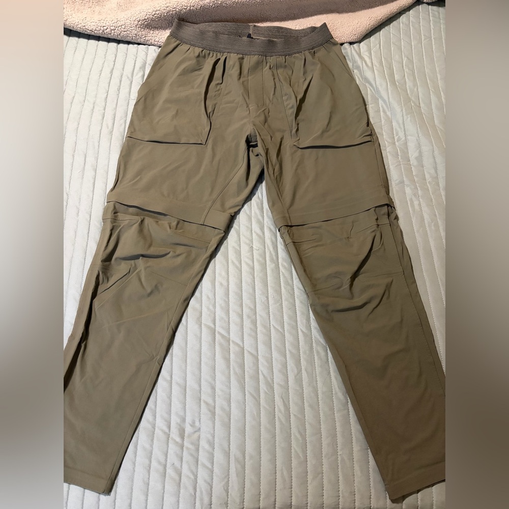 Lululemon Lab Men’s Eurus Pants Size Medium zip-off hiker stretch green M 32